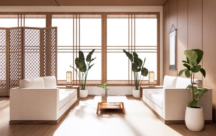 Living room japanese decor small interior house