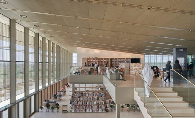 Moderne bibliotheek ontwerp interieur: Een evolutie