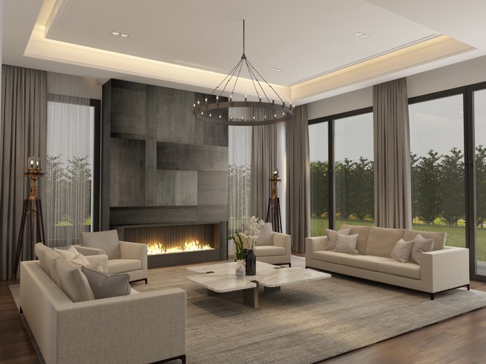 Modern luxury villa interior design