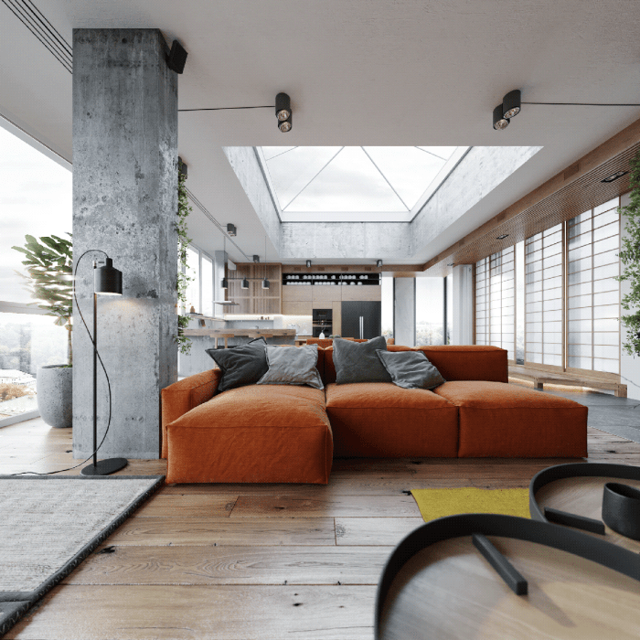 Modern japanese apartment interior design