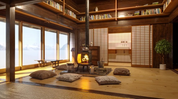 Modern japanese inspired interior design