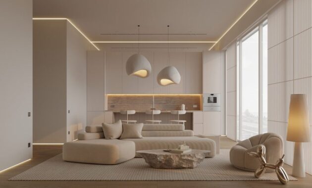 Modern light design interior